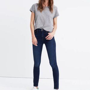 MADEWELL PETITE 9" MID-RISE SKINNY JEANS IN ORLAND WASH SZ 25P
